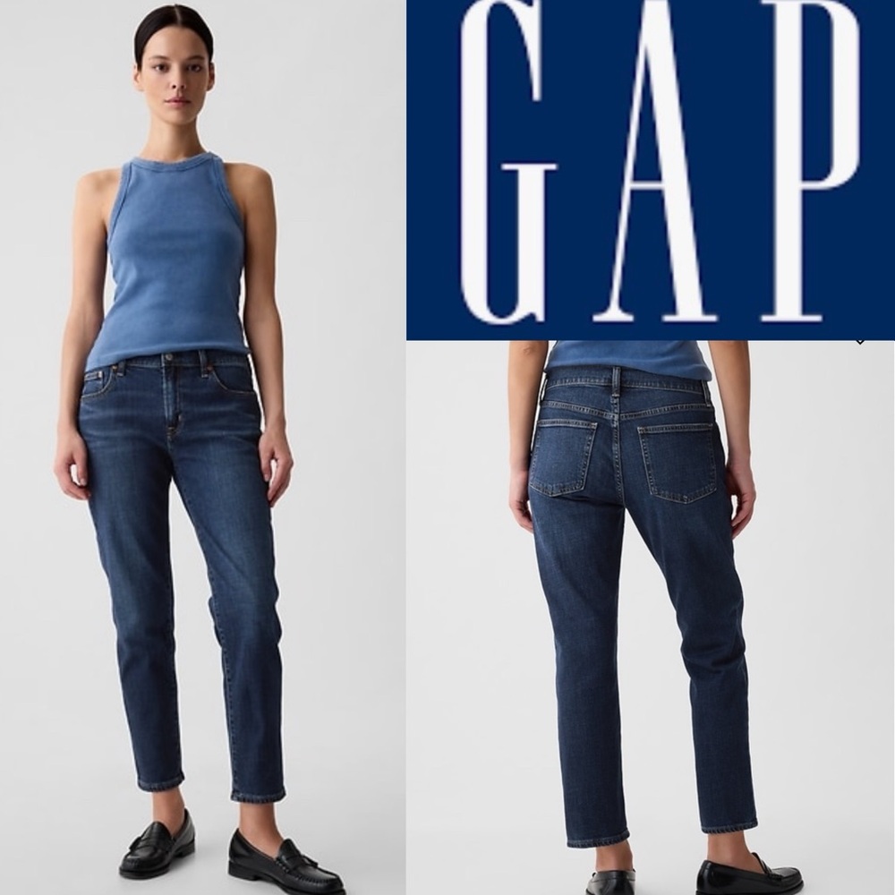 GAP Women's Straight-Leg Jeans in Dark Indigo